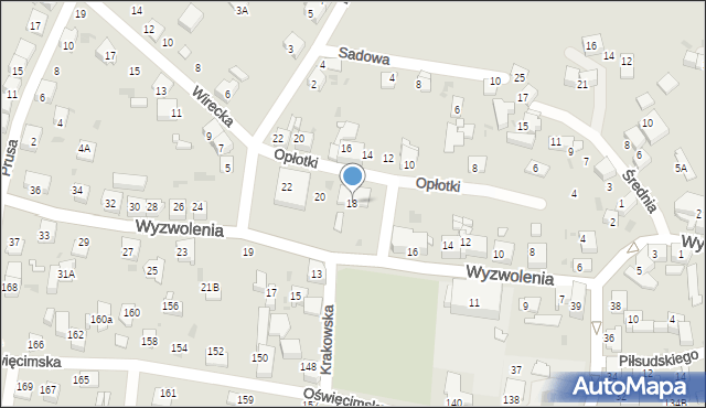 Ruda Śląska, Wyzwolenia, 18, mapa Rudy Śląskiej