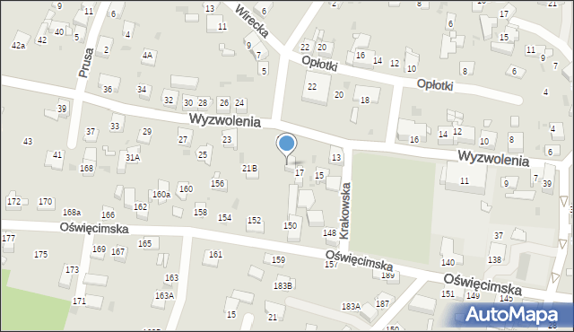 Ruda Śląska, Wyzwolenia, 19A, mapa Rudy Śląskiej