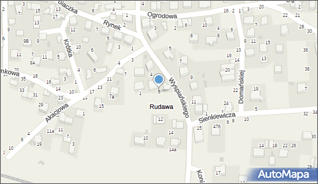 Rudawa, Wyspiańskiego Stanisława, 6, mapa Rudawa