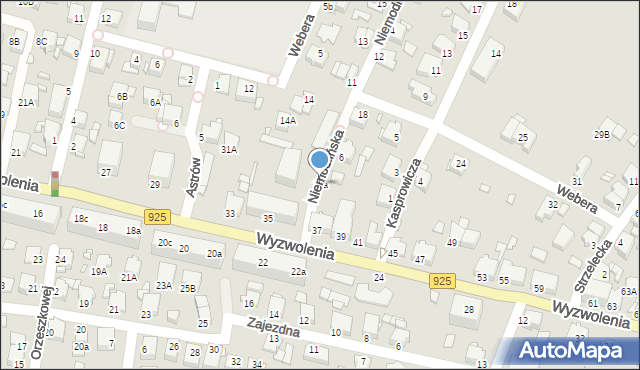 Rybnik, Wyzwolenia, 35a, mapa Rybnika