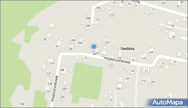 Rybnik, Wypoczynkowa, 24, mapa Rybnika