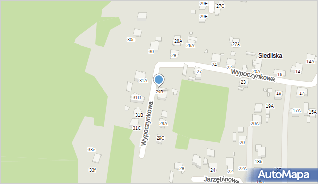 Rybnik, Wypoczynkowa, 29B, mapa Rybnika