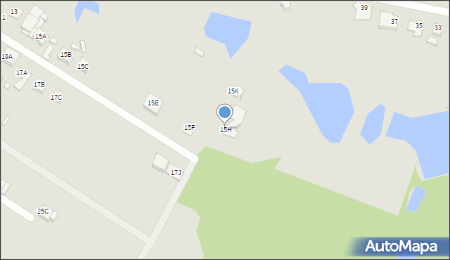 Rybnik, Wyboista, 15H, mapa Rybnika