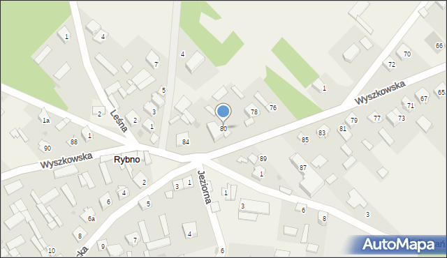 Rybno, Wyszkowska, 80, mapa Rybno