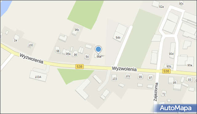 Rybno, Wyzwolenia, 94a, mapa Rybno