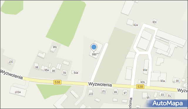 Rybno, Wyzwolenia, 94b, mapa Rybno