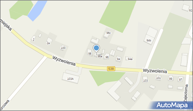 Rybno, Wyzwolenia, 96b, mapa Rybno