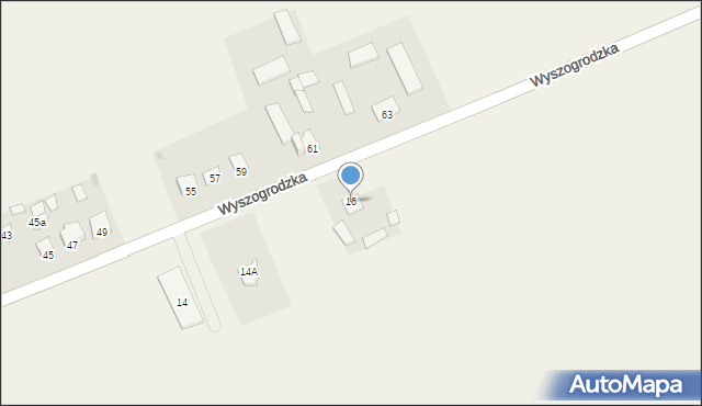 Rybno, Wyszogrodzka, 16, mapa Rybno