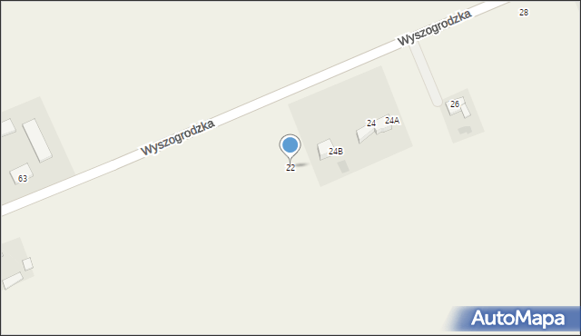 Rybno, Wyszogrodzka, 22, mapa Rybno