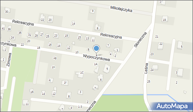 Rybojedzko, Wypoczynkowa, 6, mapa Rybojedzko