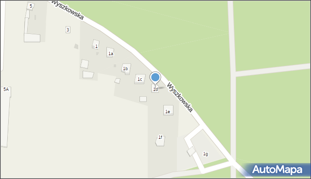 Rząśnik, Wyszkowska, 1d, mapa Rząśnik