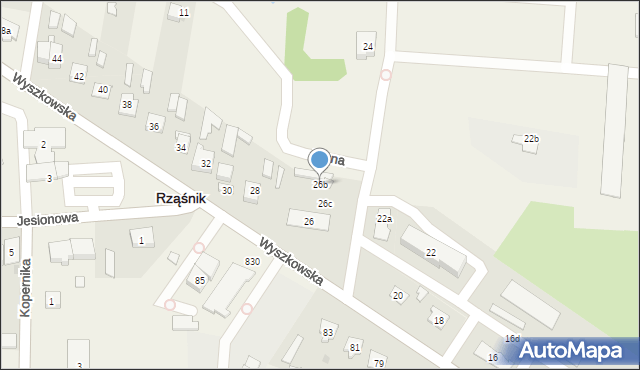 Rząśnik, Wyszkowska, 26b, mapa Rząśnik