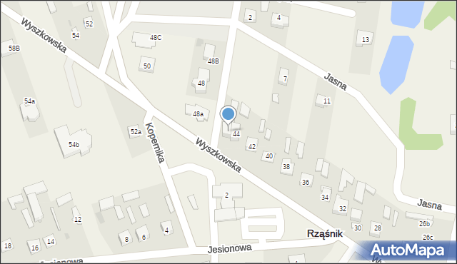 Rząśnik, Wyszkowska, 46, mapa Rząśnik