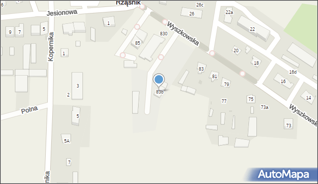 Rząśnik, Wyszkowska, 83b, mapa Rząśnik