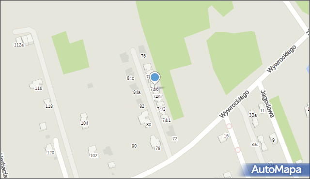 Rzeszów, Wywrockiego Jana, 74/6, mapa Rzeszów