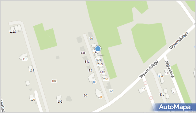 Rzeszów, Wywrockiego Jana, 74/7, mapa Rzeszów