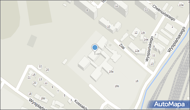 Rzeszów, Wyspiańskiego Stanisława, 16a, mapa Rzeszów