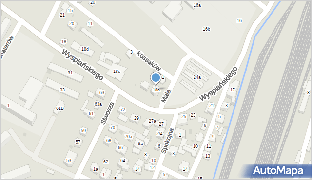Rzeszów, Wyspiańskiego Stanisława, 18a, mapa Rzeszów