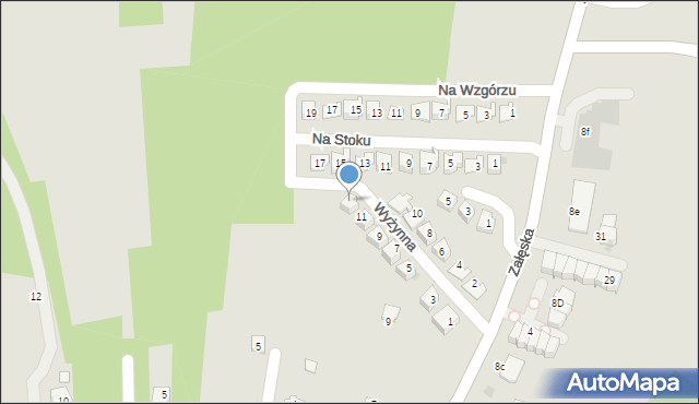 Rzeszów, Wyżynna, 13, mapa Rzeszów