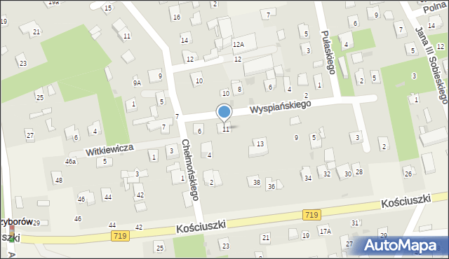 Sade Budy, Wyspiańskiego Stanisława, 15, mapa Sade Budy