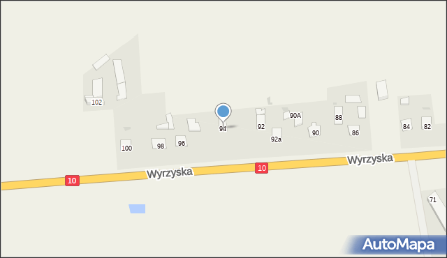 Sadki, Wyrzyska, 94, mapa Sadki