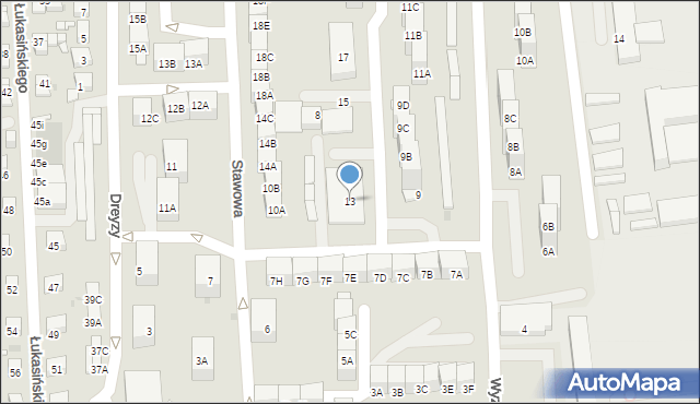 Siemianowice Śląskie, Wyzwolenia, 13, mapa Siemianowice Śląskie