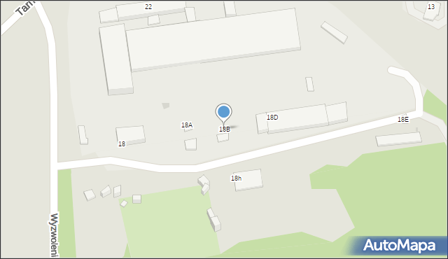 Siemianowice Śląskie, Wyzwolenia, 18B, mapa Siemianowice Śląskie