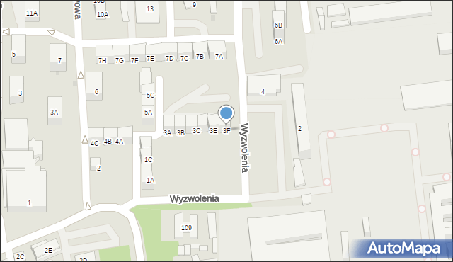 Siemianowice Śląskie, Wyzwolenia, 3F, mapa Siemianowice Śląskie