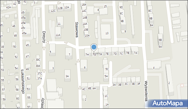 Siemianowice Śląskie, Wyzwolenia, 7G, mapa Siemianowice Śląskie