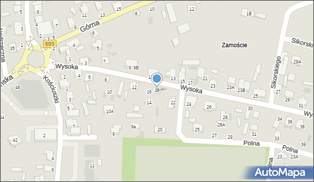 Siemiatycze, Wysoka, 18, mapa Siemiatycze