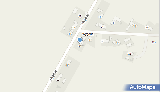 Siemysłów, Wygoda, 84, mapa Siemysłów