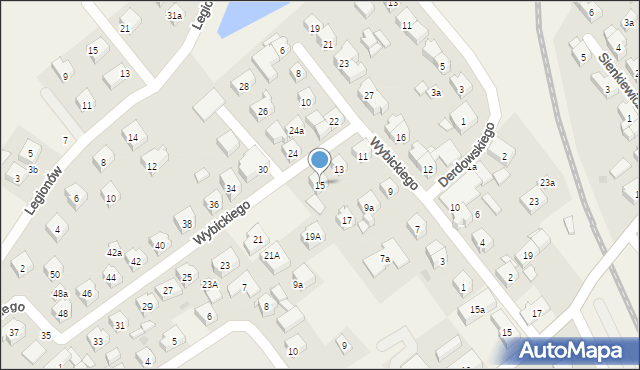 Sierakowice, Wybickiego Józefa, gen., 15, mapa Sierakowice