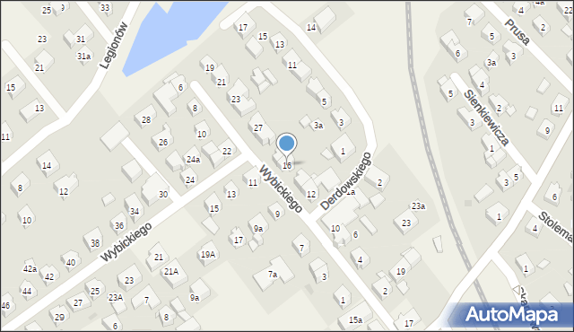 Sierakowice, Wybickiego Józefa, gen., 16, mapa Sierakowice