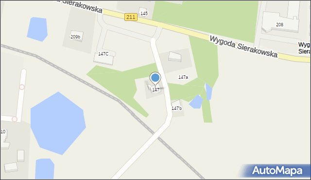 Sierakowice, Wygoda Sierakowska, 147, mapa Sierakowice