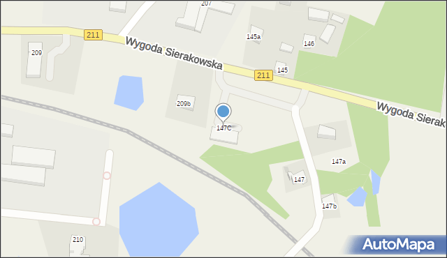 Sierakowice, Wygoda Sierakowska, 147C, mapa Sierakowice