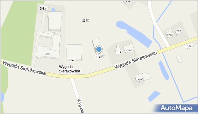 Sierakowice, Wygoda Sierakowska, 214A, mapa Sierakowice