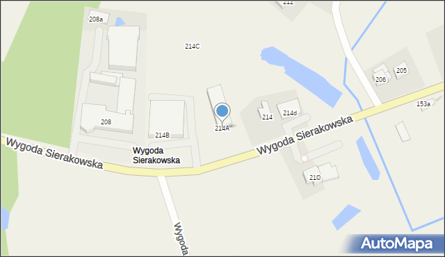 Sierakowice, Wygoda Sierakowska, 214A, mapa Sierakowice