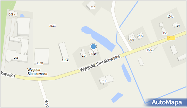 Sierakowice, Wygoda Sierakowska, 214d, mapa Sierakowice