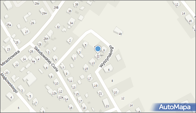 Sierakowice, Wyszyńskiego Stefana, ks. kard., 11, mapa Sierakowice