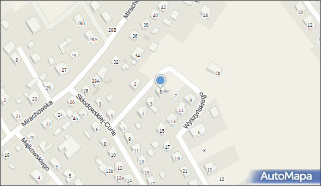Sierakowice, Wyszyńskiego Stefana, ks. kard., 5, mapa Sierakowice