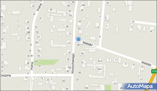 Skaryszew, Wyszyńskiego Stefana, ks. kard., 57, mapa Skaryszew