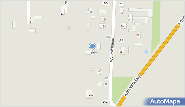Skaryszew, Wyszyńskiego Stefana, ks. kard., 92, mapa Skaryszew