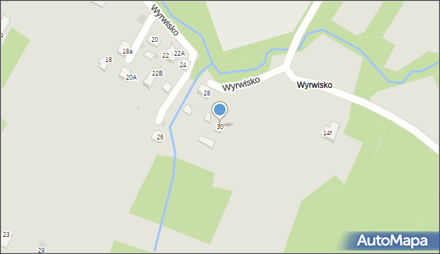 Skawina, Wyrwisko, 30, mapa Skawina