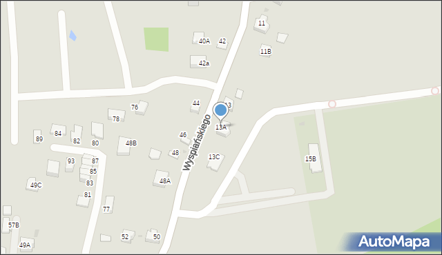 Skawina, Wyspiańskiego Stanisława, 13A, mapa Skawina