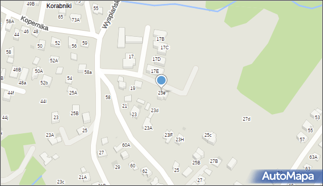 Skawina, Wyspiańskiego Stanisława, 23e, mapa Skawina