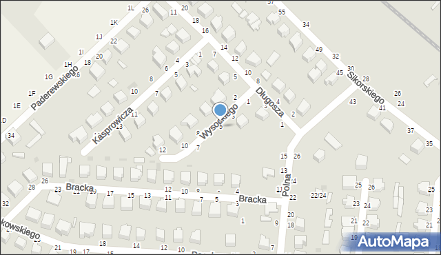 Skierniewice, Wysockiego Piotra, 5, mapa Skierniewic