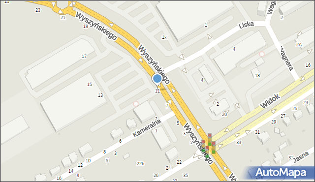 Skierniewice, Wyszyńskiego Stefana, ks. prym. kard., 11, mapa Skierniewic