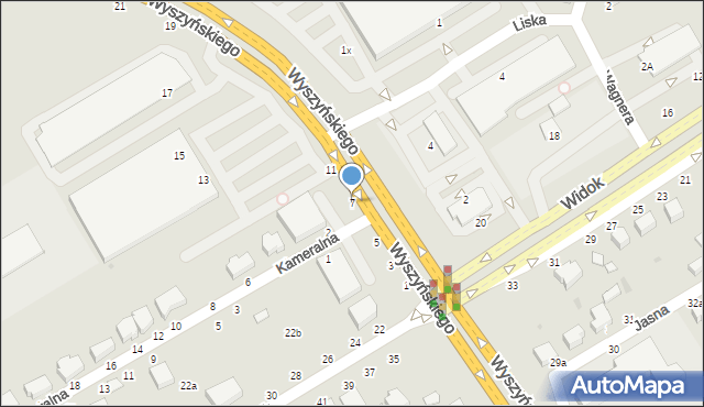 Skierniewice, Wyszyńskiego Stefana, ks. prym. kard., 7, mapa Skierniewic