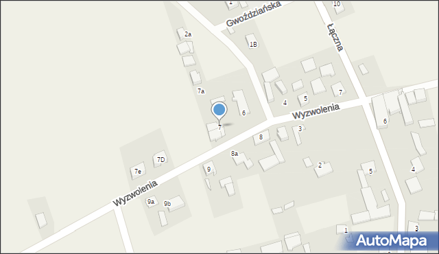 Skrzydłowice, Wyzwolenia, 7, mapa Skrzydłowice