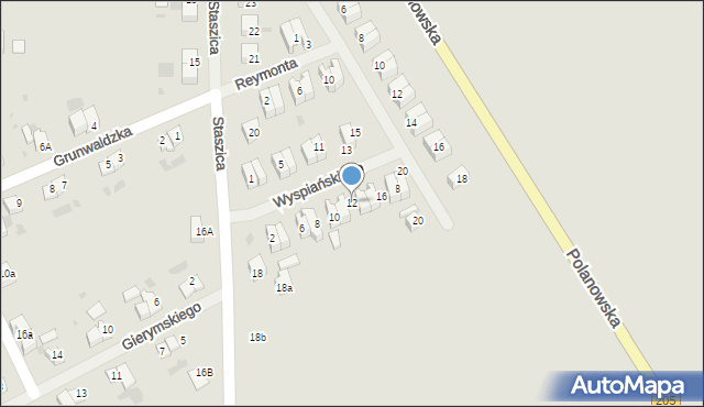 Sławno, Wyspiańskiego Stanisława, 12, mapa Sławno